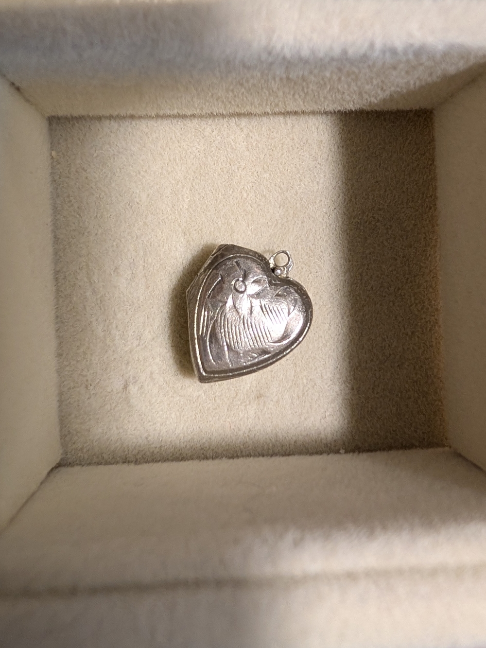 Sterling Silver Heart Locket Charm - Small Size